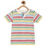 Miniklub Knit T-Shirt - White/Green/Red, 4-5yr